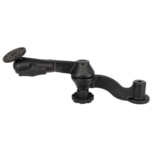 12" Curved Double Swing Arm with Socket Arm & Round Plate