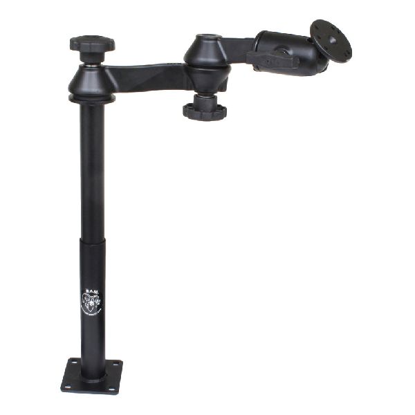 Tele-Pole™ avec poteaux de 12" et 9", bras pivotants doubles et plaque ronde