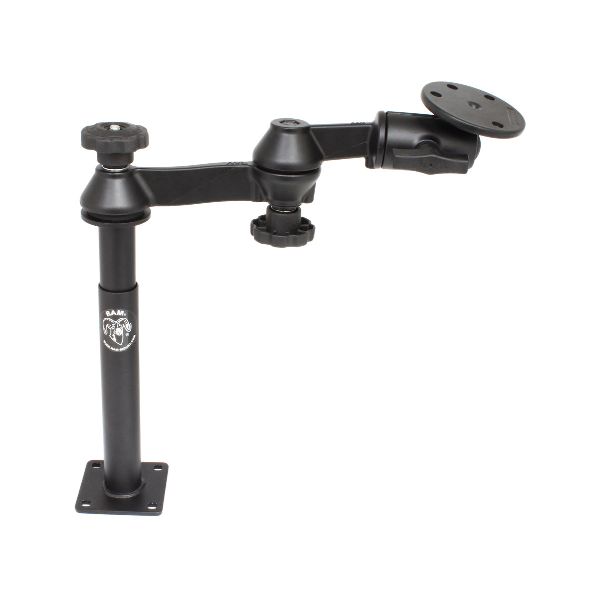 Tele-Pole™ avec poteaux de 8" et 9", bras pivotants et grande plaque ronde