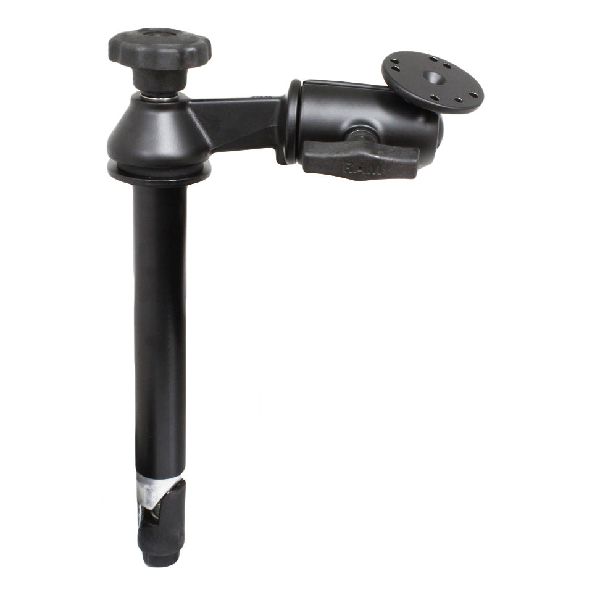 Poteau supérieur de 8 po avec bras pivotant simple et plaque ronde