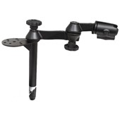Double Swing Arm with 8" Male with Flange and Single Open Socket for 1.5" Balls