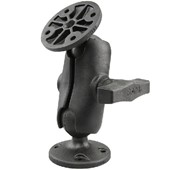 Composite Double Socket Mount with Short Arm and Two 2.5" Diameter Ball Bases