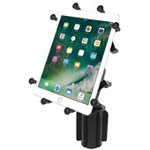 Universal Cup Holder Mount with Double Socket Arm & Universal RAM® X-Grip® Cradle for 10" Large Tab