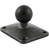 1" Ball Base and Composite Rectangular Plate with 1.5" x 2" 4-Hole Pattern