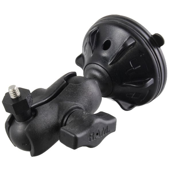 RAM® Twist-Lock™ Low-Profile Suction Mount with 1/4"-20 Camera Adapter