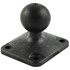 Composite 2"x1.7"(5.08x4.32cm) Base with 1"(2.54cm) Ball with Universal AMPs Hole Pattern