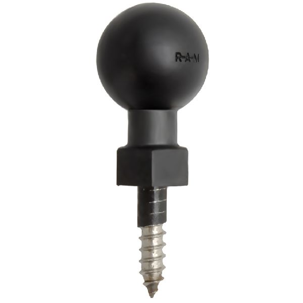 Tough-Ball™ 1"(2.54cm) Wood Screw with 1/4"-20 X 1" Male Threaded Post