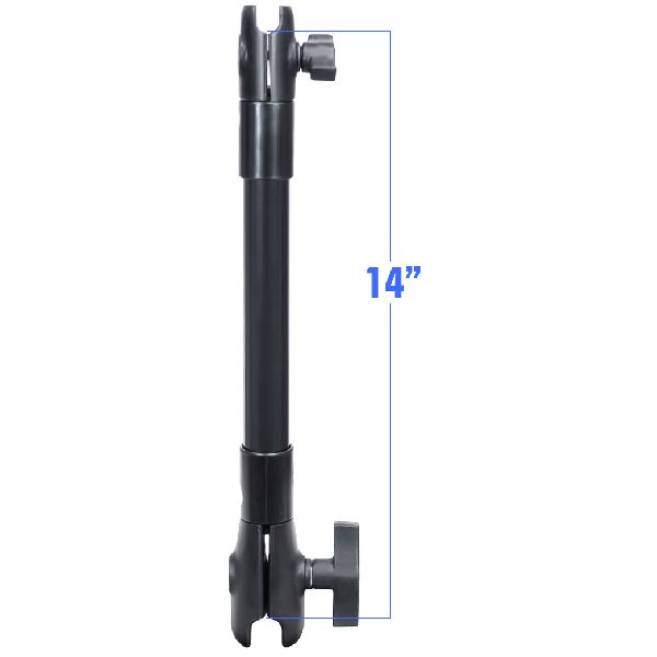 14"(35.6cm) Long Extension Pole with 1"(2.54cm) & 1.5"(3.81cm) Single Open Sockets