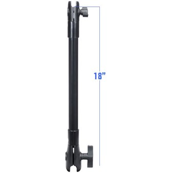 18"(45.7cm) Long Extension Pole with 1"(2.54cm) & 1.5"(3.81cm) Single Open Sockets