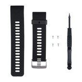 ForeRunner® 35 Watch Band - Silicone Black with Silver Hardware