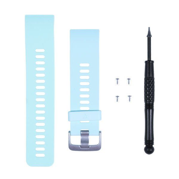 Bracelet de Montre ForeRunner® 35 - Silicone Bleu Givré avec Fermeture Argent