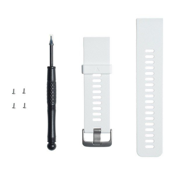 Bracelet de Montre ForeRunner® 35 - Silicone Blanc avec Fermeture Argent