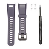 vívosmart® HR Watch Band - Silicone Purple with Gray Hardware