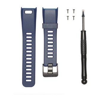 Bracelet de Montre vívosmart® HR - Silicone Bleu Nuit avec Fermeture Gris