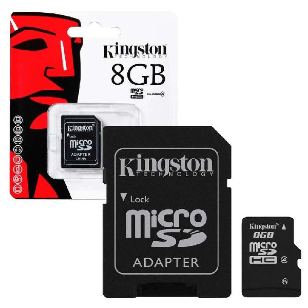 MicroSD Memory Card Kingston   8gb Class  4 with SD Adapter