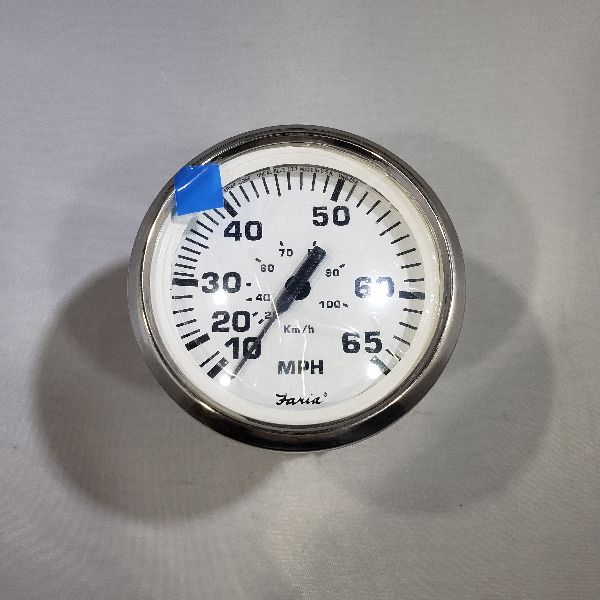 Faria SE9986ASpeedometre Mecanique 3¼" 65MPH Contour Argent with Fond Blanc