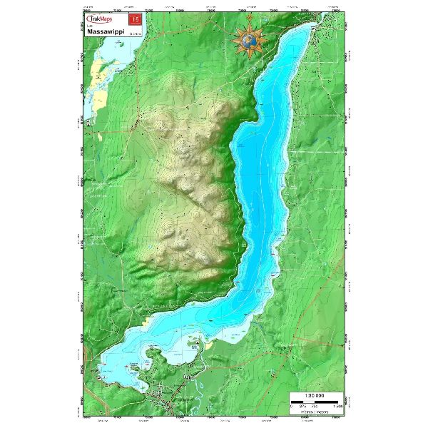 Carte Papier : Lac Massawippi