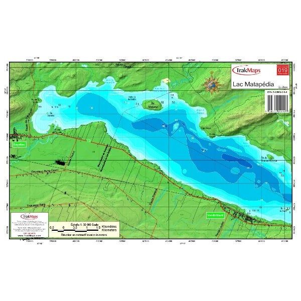 Carte Papier : Lac Matapédia