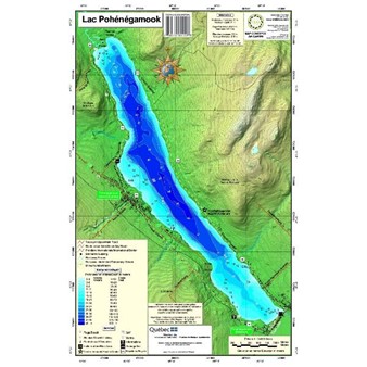 Paper chart : Pohénégamook Lake