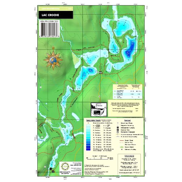 Paper chart : Croche Lake