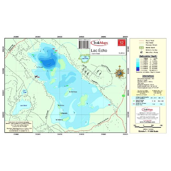 Paper chart : Écho Lake