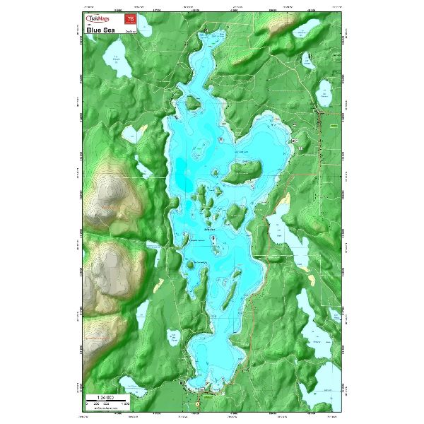 Paper chart : Blue Sea Lake