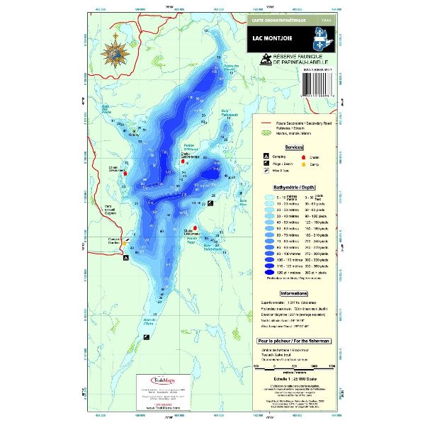 Paper chart : Montjoie Lake
