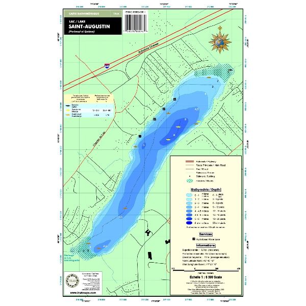 Carte Papier : Lac Saint-Augustin