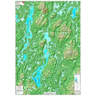 Paper chart : Poisson Blanc Lake and Lac des Trente et un milles