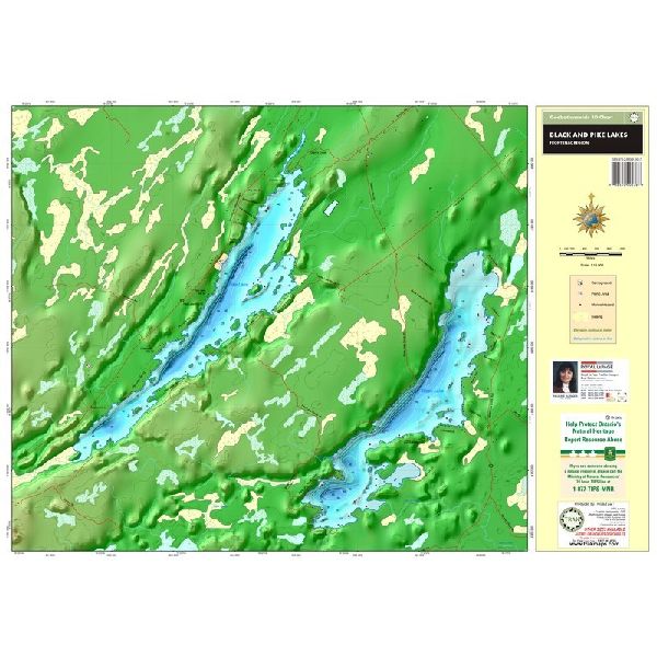 Carte Papier : Lacs Black et Pike