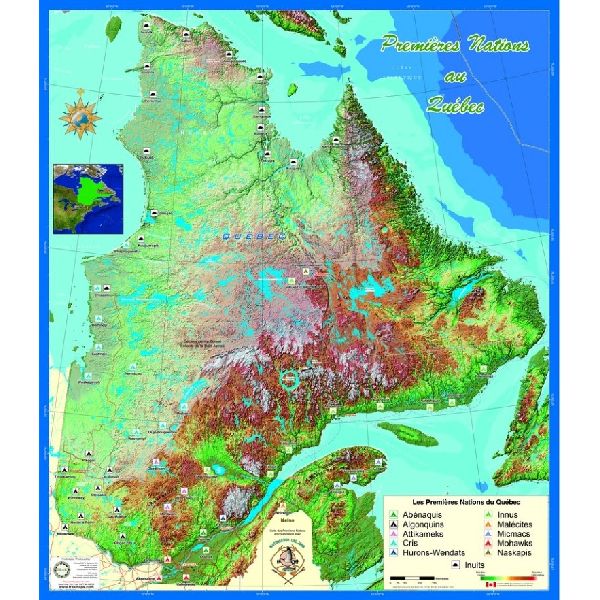 Carte Papier : Nations Amérindiennes - Petit