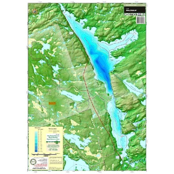 Carte Papier : Lac Mazinaw
