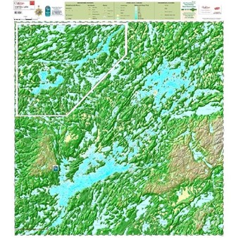 Carte Papier : Upper et Lower Lac Manitou