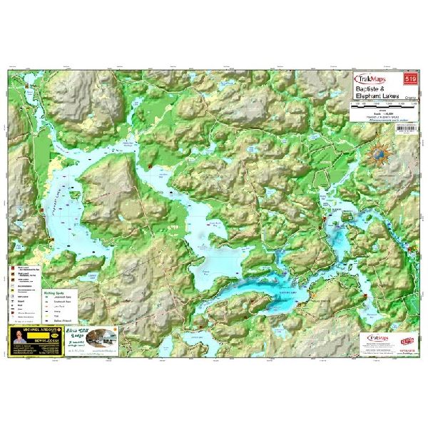 Paper chart : Lacs Baptiste et Elephant