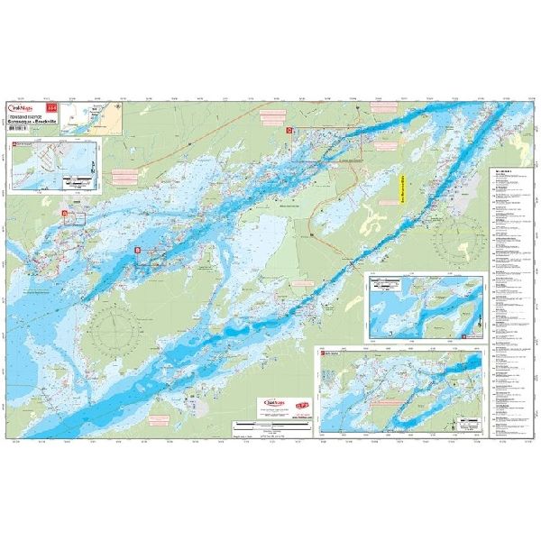 Carte Papier : Mille Îles: Gananoque - Brockville
