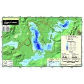 Carte Papier : Lacs Ludger et Cardin
